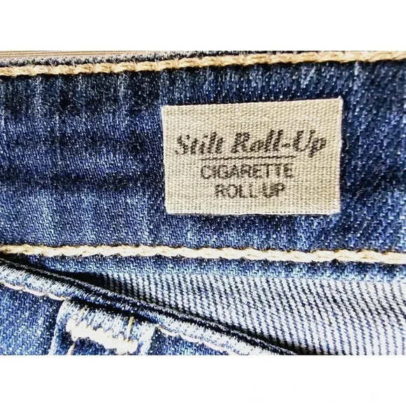 AG Adriano Goldschmied Size 28X26 Women Stilt Roll-Up Cigarette Blue Denim Jeans - Picture 5 of 13